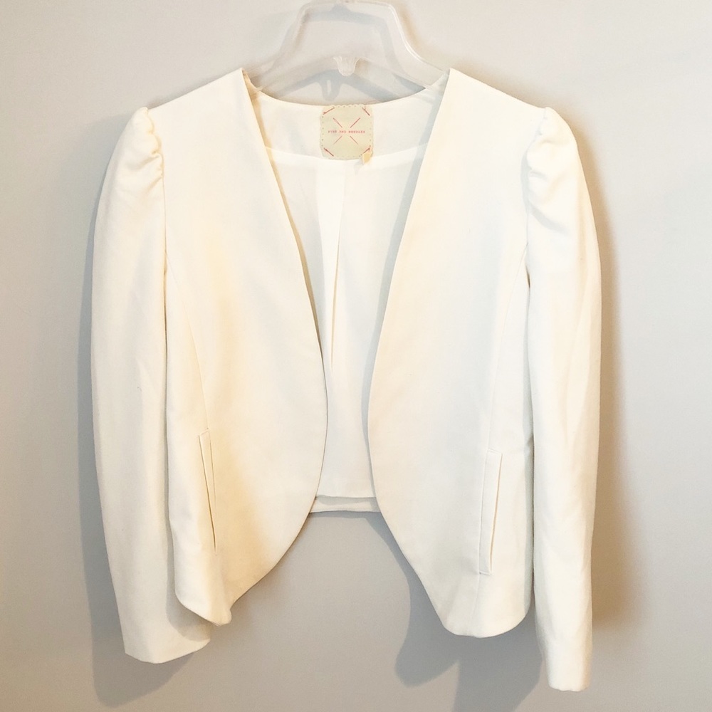 Free People Pine & Needles White Blazer